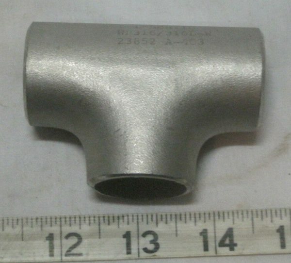 ASME
  B16.9 ASTM A403 WP304L Reducing Tee 6 Inch - 2 1/2 Inch SCH20 - Image 1