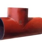 Ceramic lined composite pipe tee
