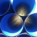Cable threading plastic
  coated composite steel pipe